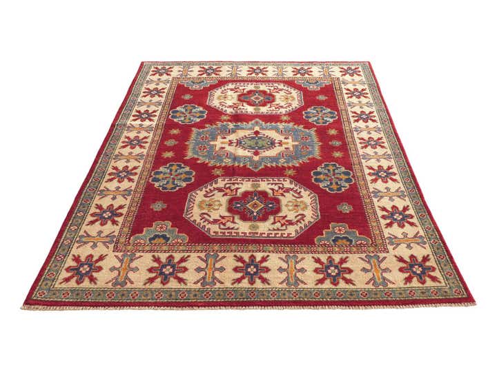 4' 11 x 7' 2 Hand Knotted Kazak Rug