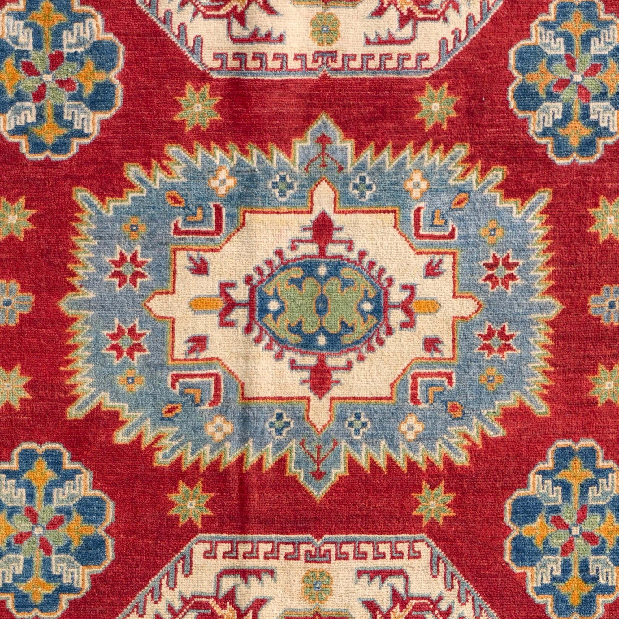 4' 11 x 7' 2 Hand Knotted Kazak Rug