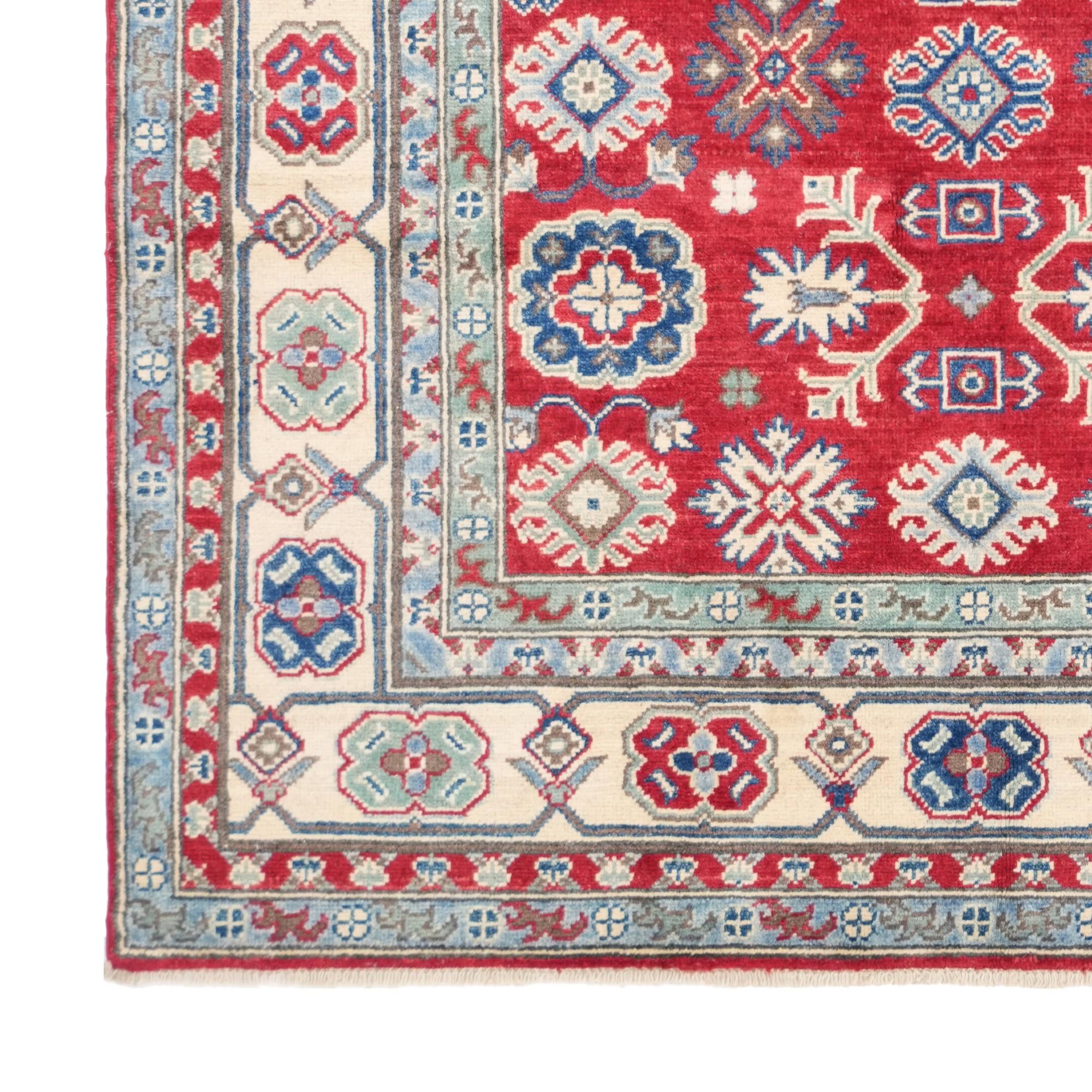 5' x 6' 9 Hand Knotted Kazak Rug