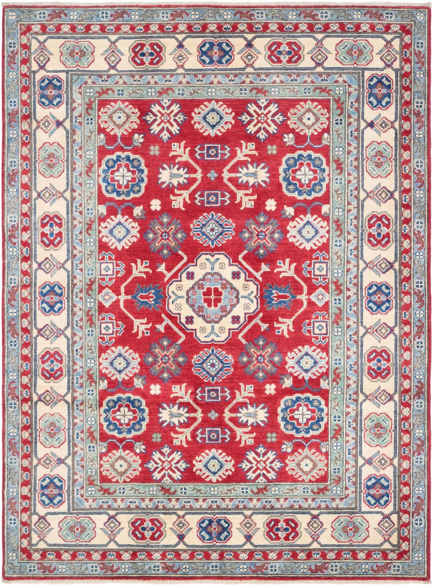 5' x 6' 9 Hand Knotted Kazak Rug