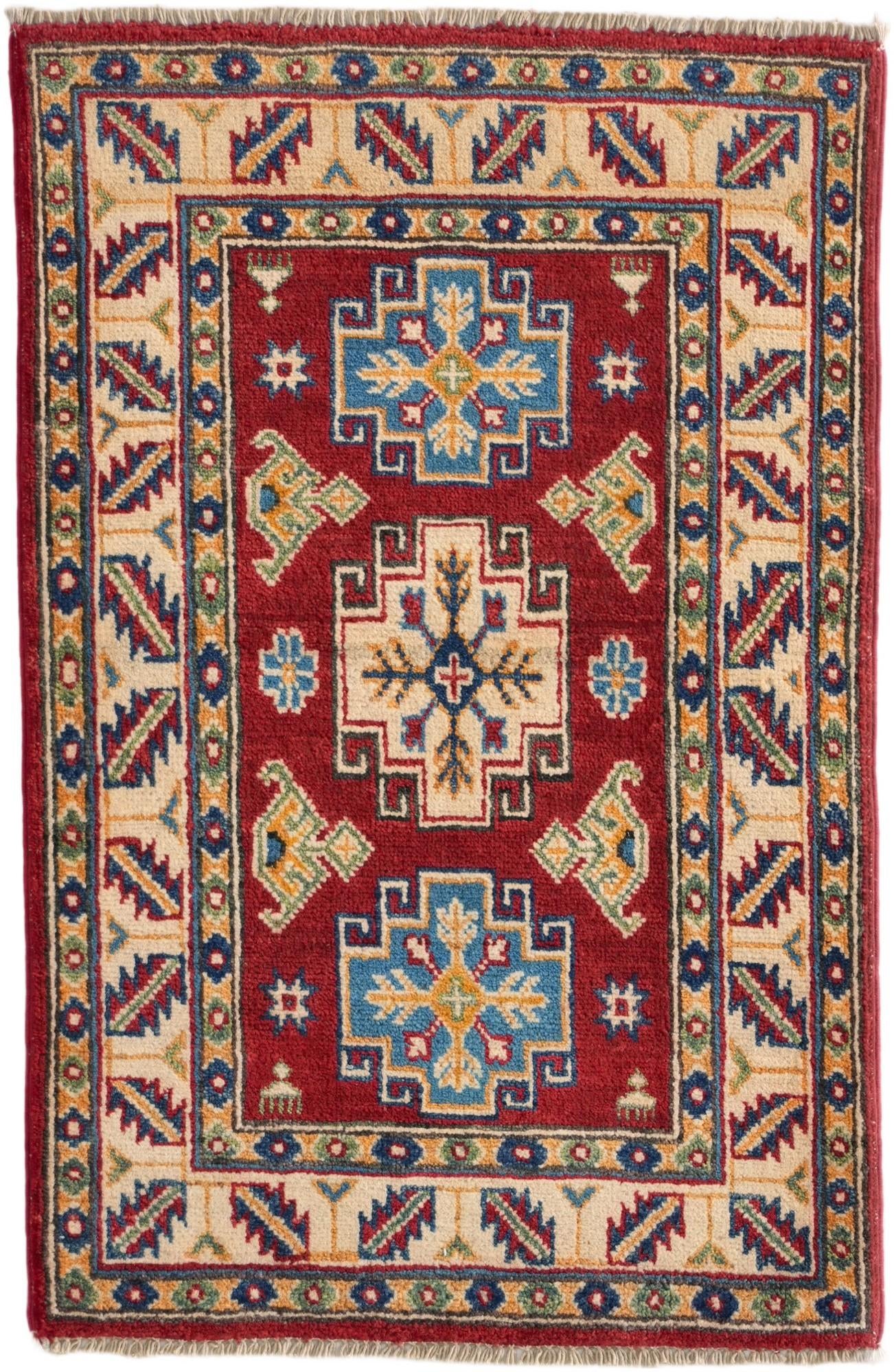 2' 1 x 3' 2 Hand Knotted Kazak Rug