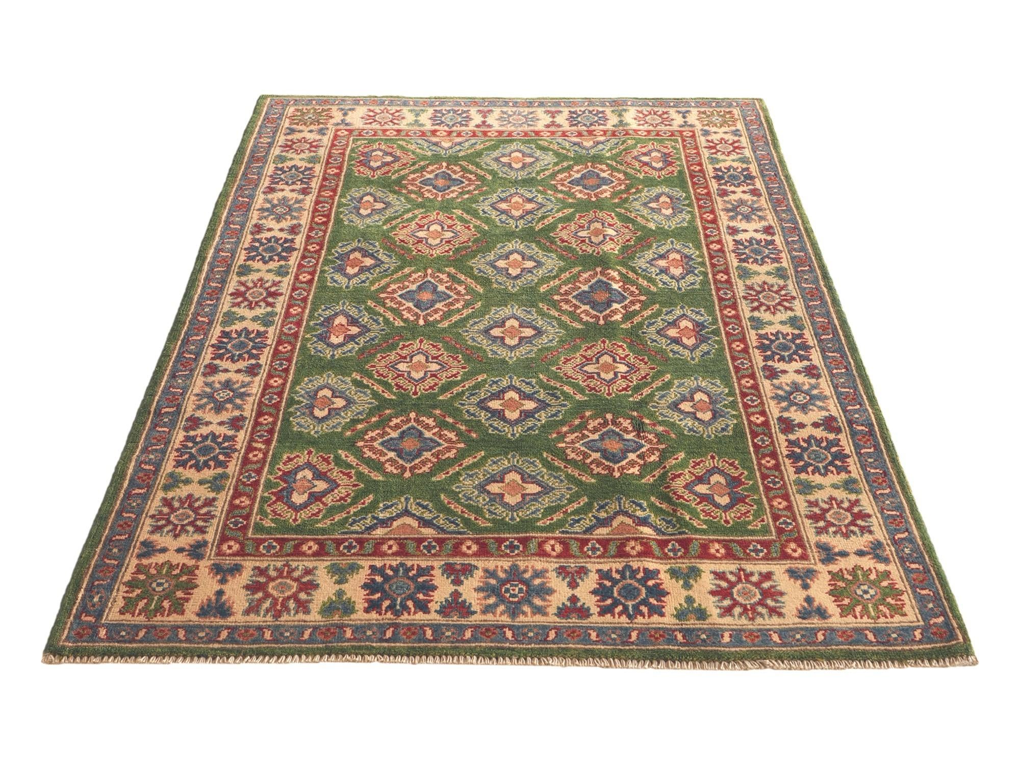 Detail image 5 of 10: 3' 11 x 6' Hand Knotted Kazak Rug