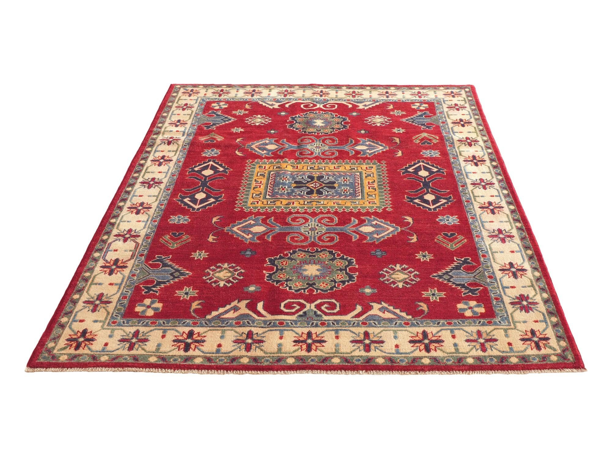 Detail image 5 of 10: 5' 2 x 7' Hand Knotted Kazak Rug