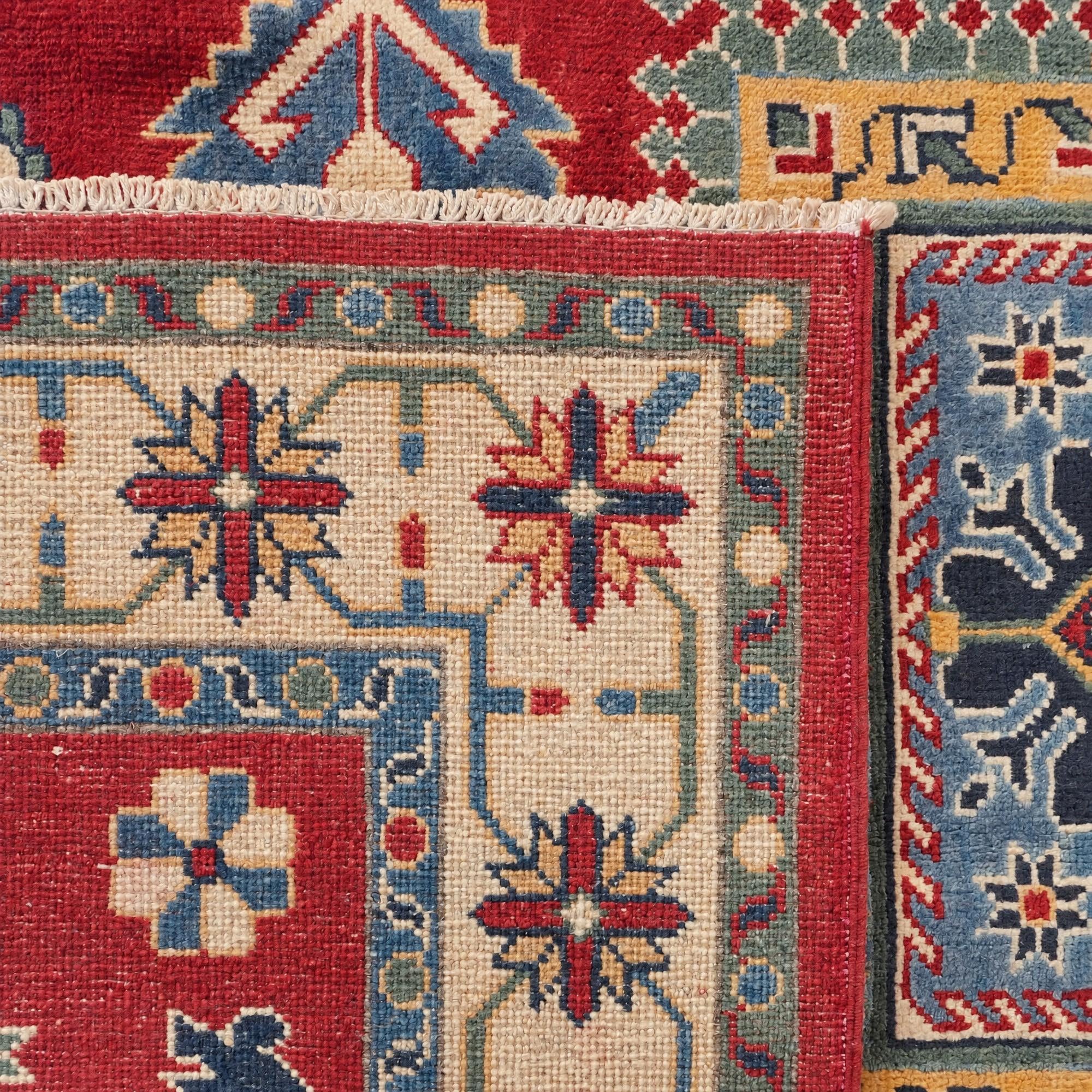 155cm x 215cm Hand Knotted Kazak Rug