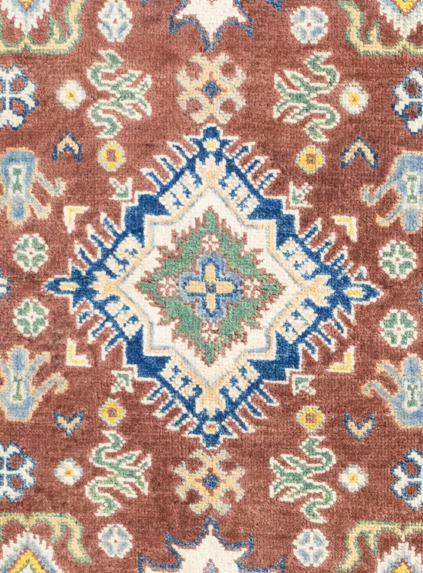 3' 3 x 4' 11 Hand Knotted Kazak Rug