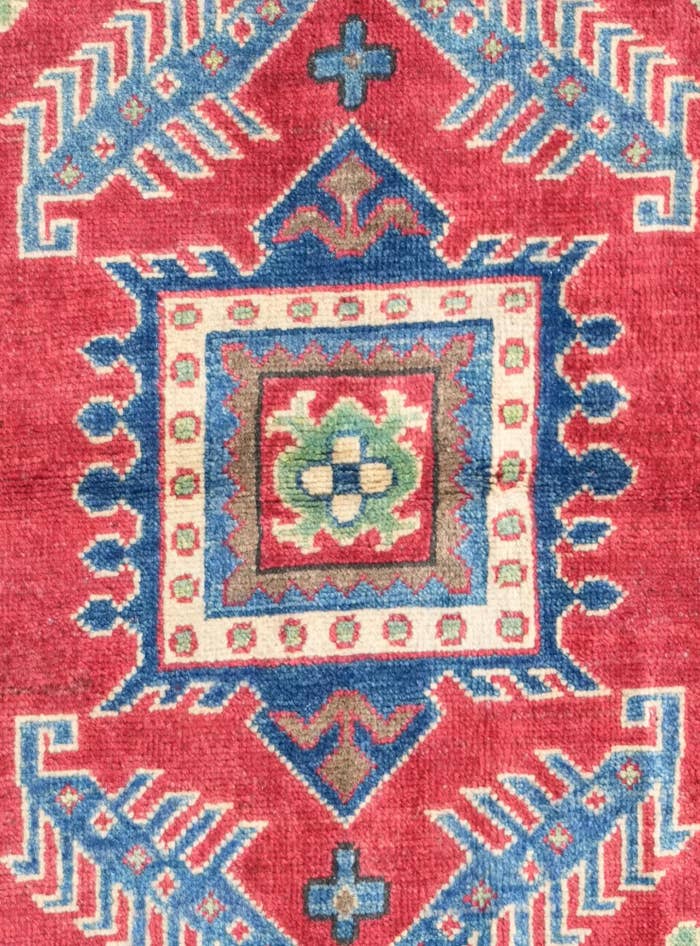 Detail image of 3' 5 x 5' 5 Hand Knotted Kazak Rug