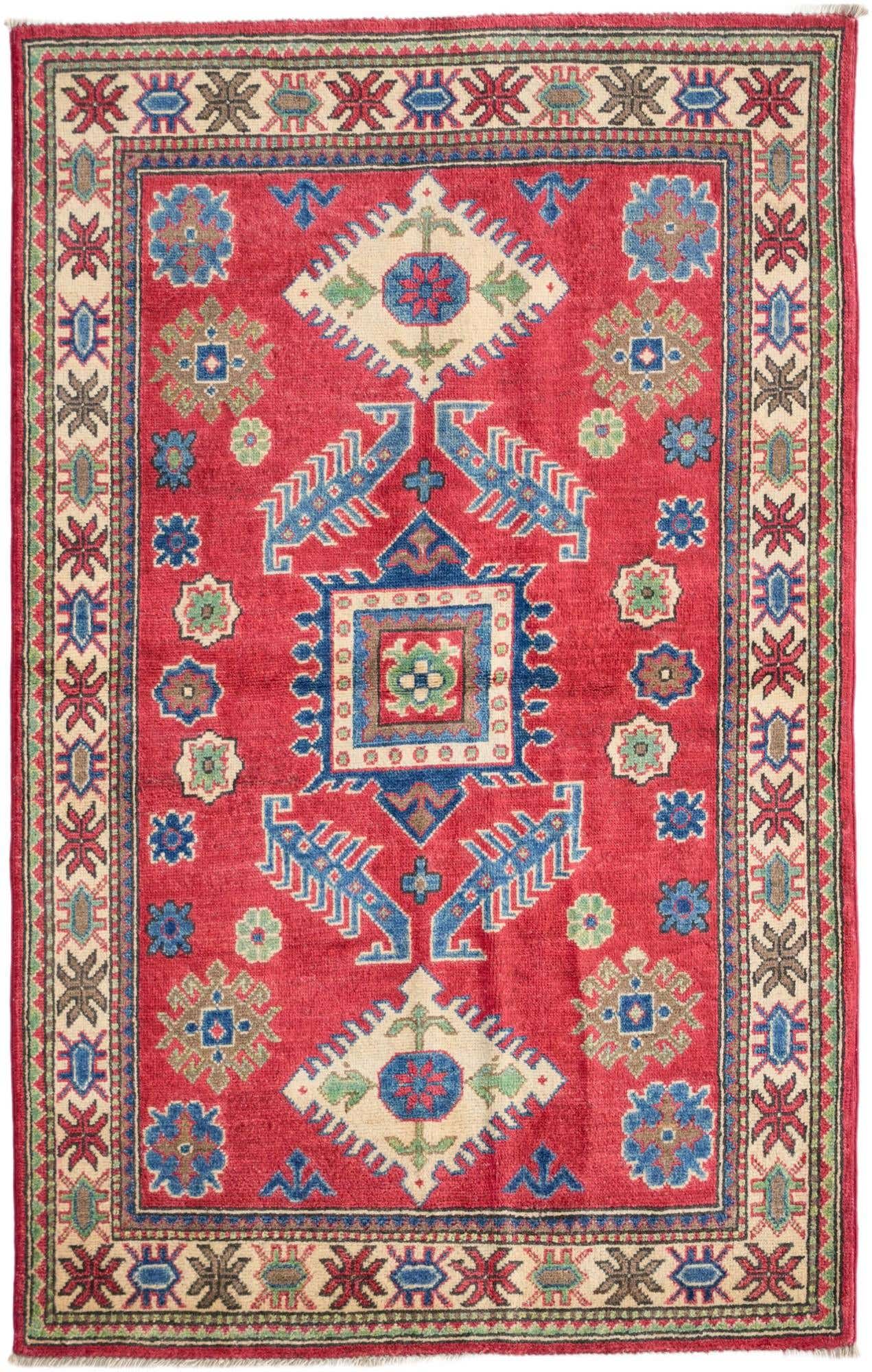 3' 5 x 5' 5 Hand Knotted Kazak Rug