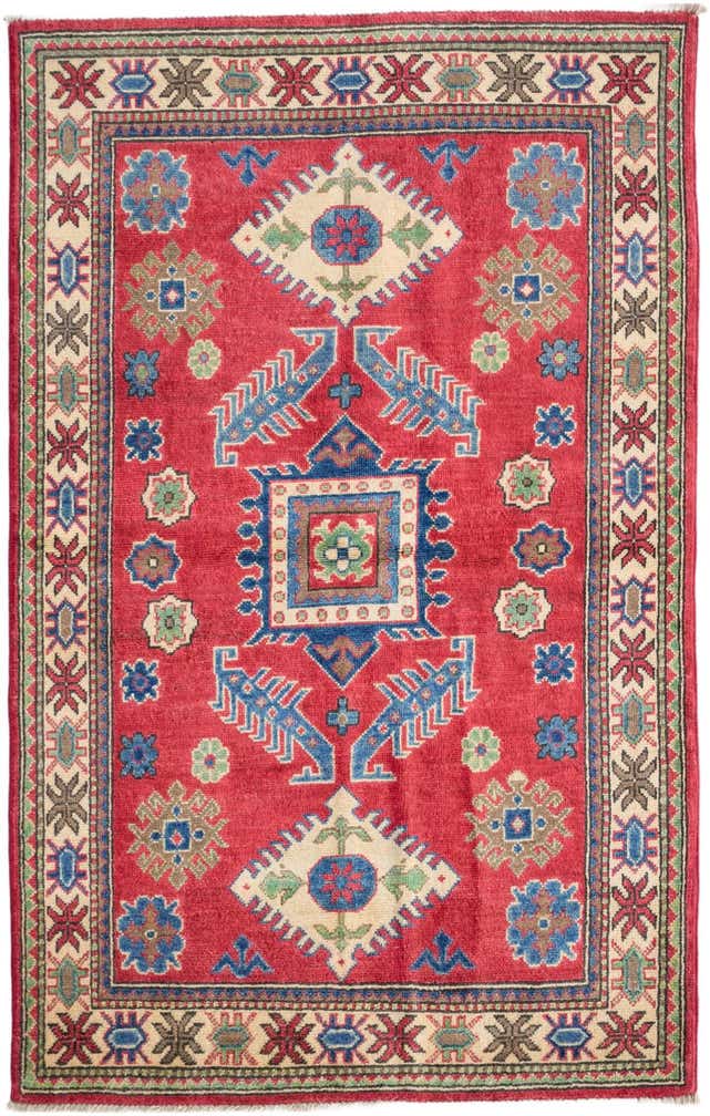3' 5 x 5' 5 Hand Knotted Kazak Rug