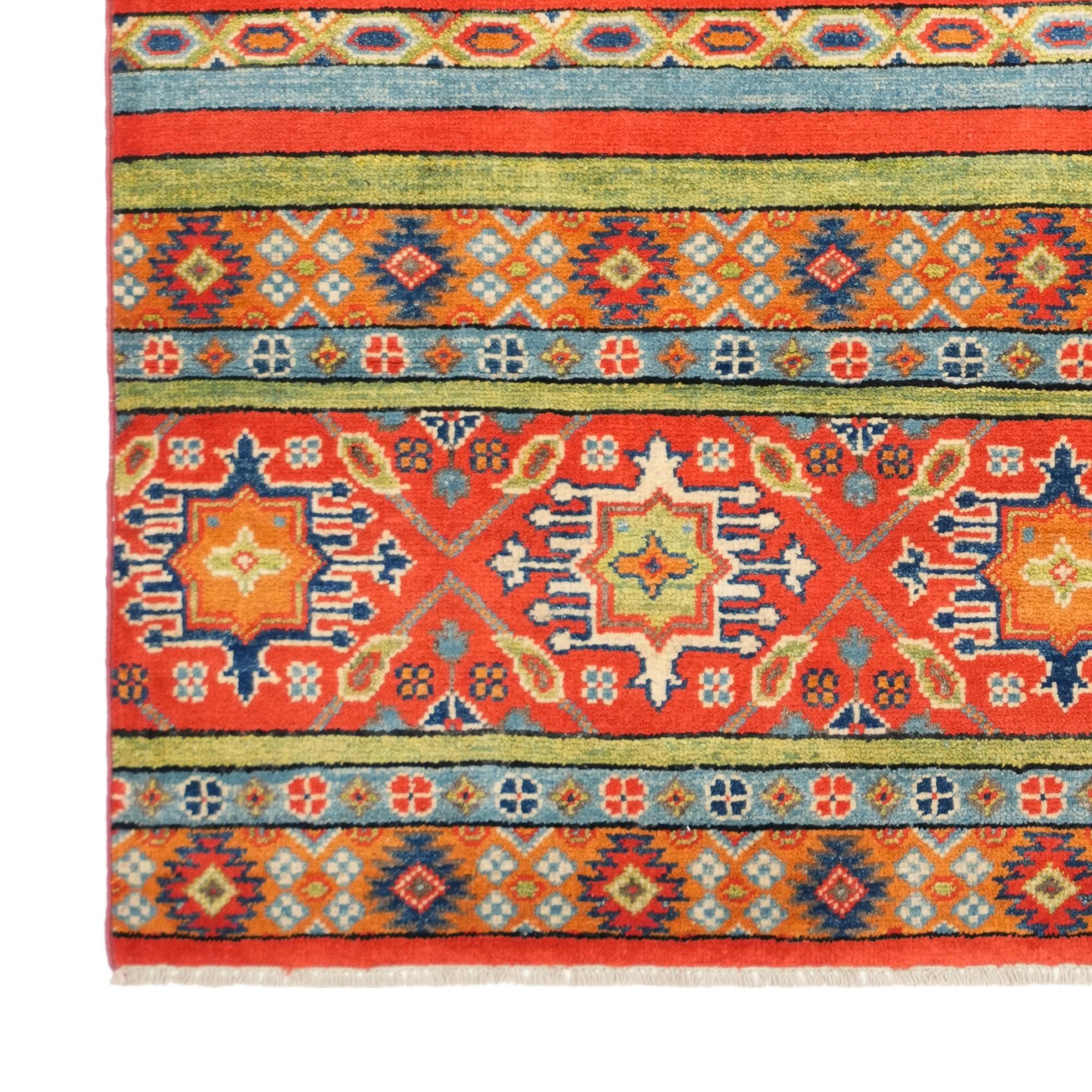 4' 1 x 6' Hand Knotted Kazak Rug