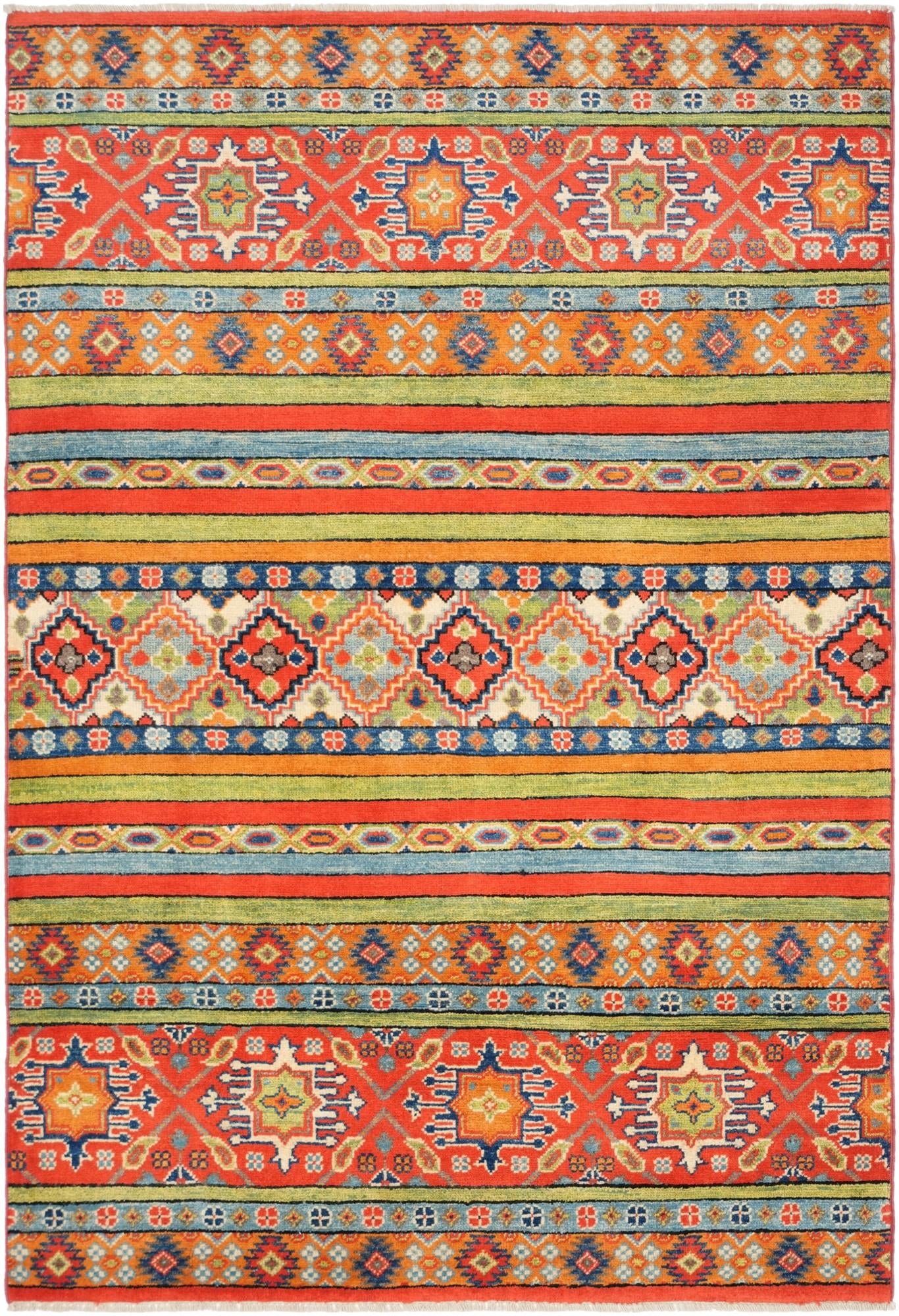 4' 1 x 6' Hand Knotted Kazak Rug
