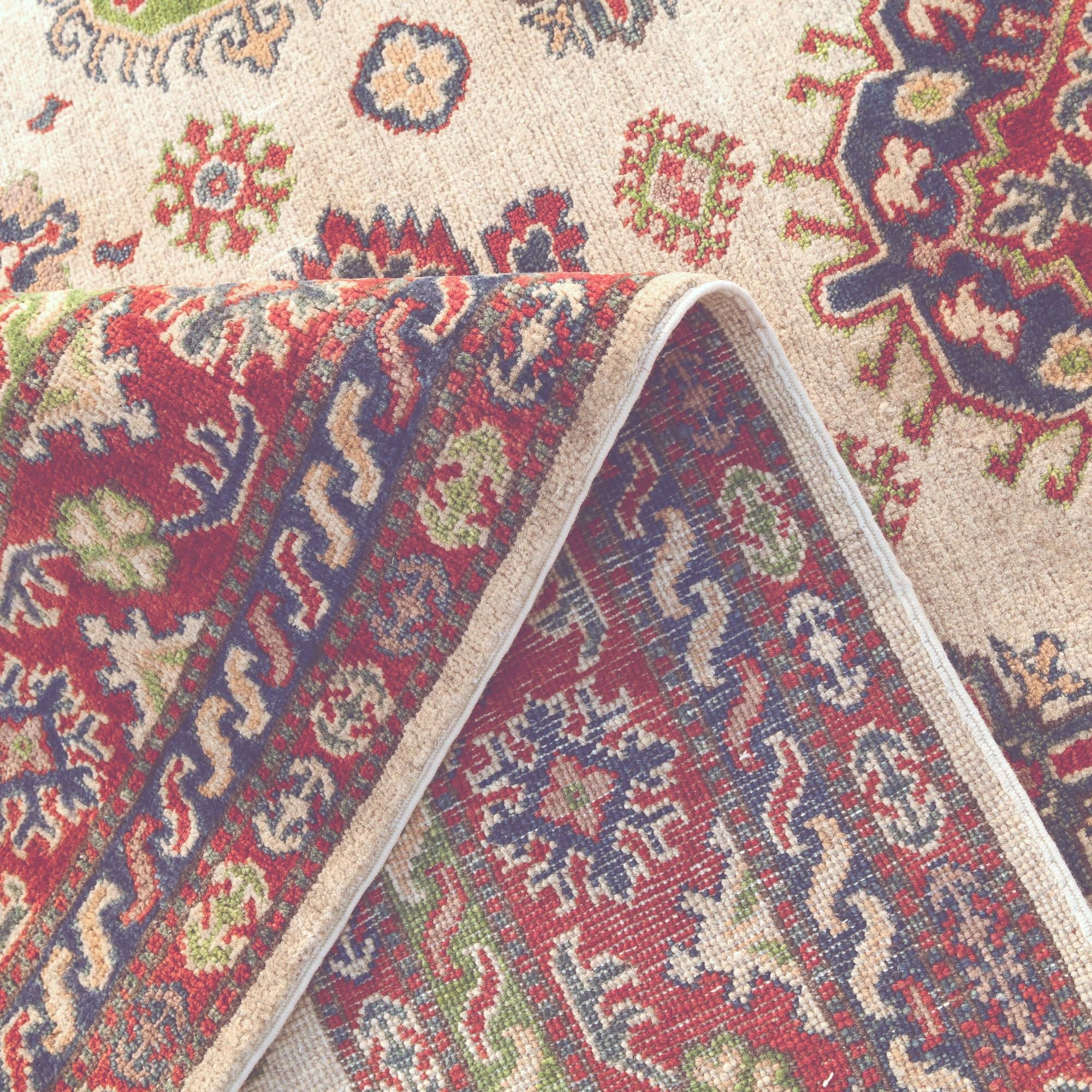6' 1 x 8' 9 Hand Knotted Kazak Rug