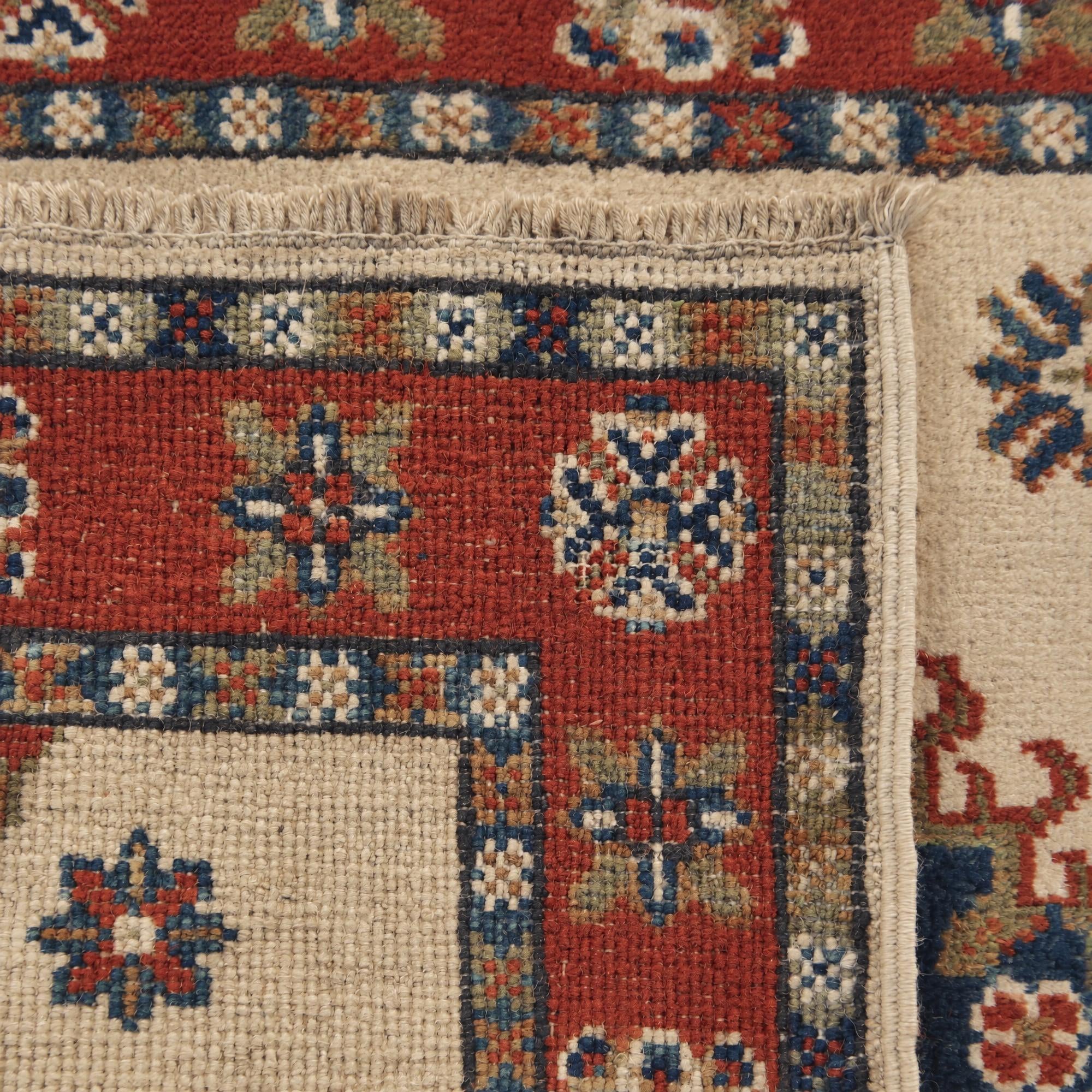 65cm x 90cm Hand Knotted Kazak Rug