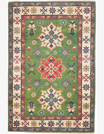 3' 11 x 5' 11 Hand Knotted Kazak Rug