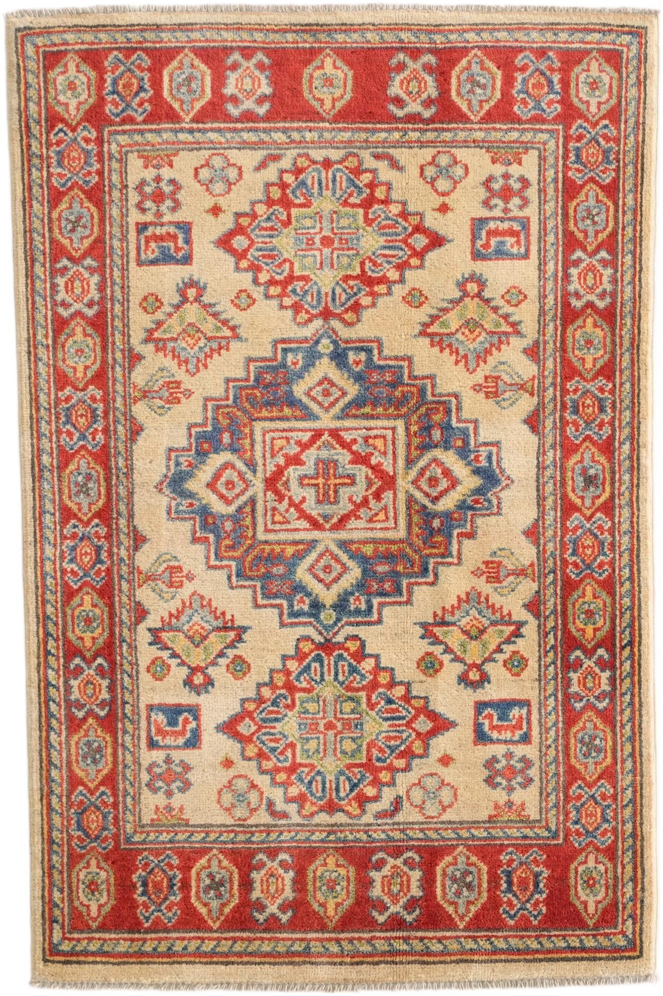 2' 7 x 3' 11 Hand Knotted Kazak Rug