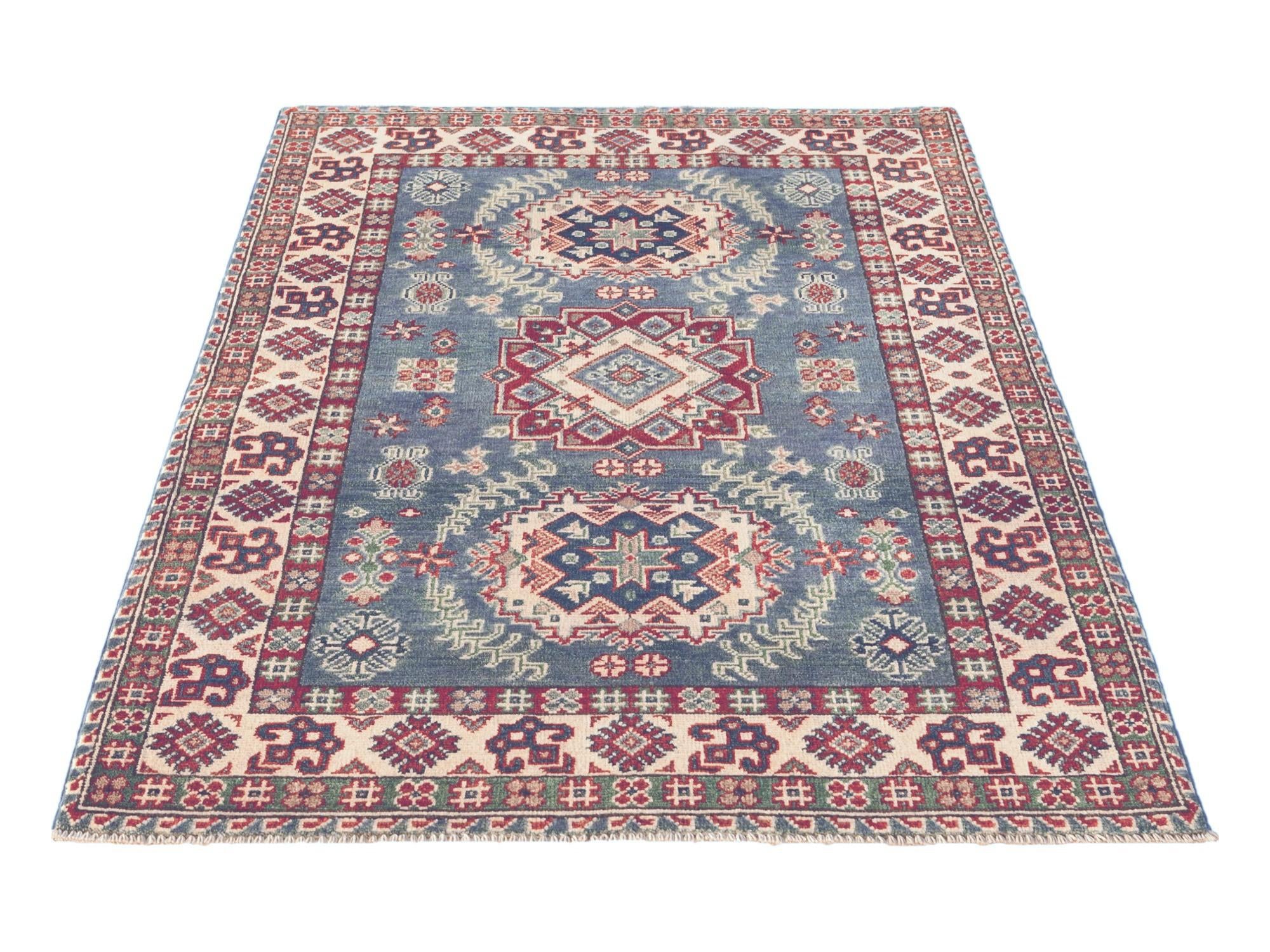 3' 5 x 5' Hand Knotted Kazak Rug
