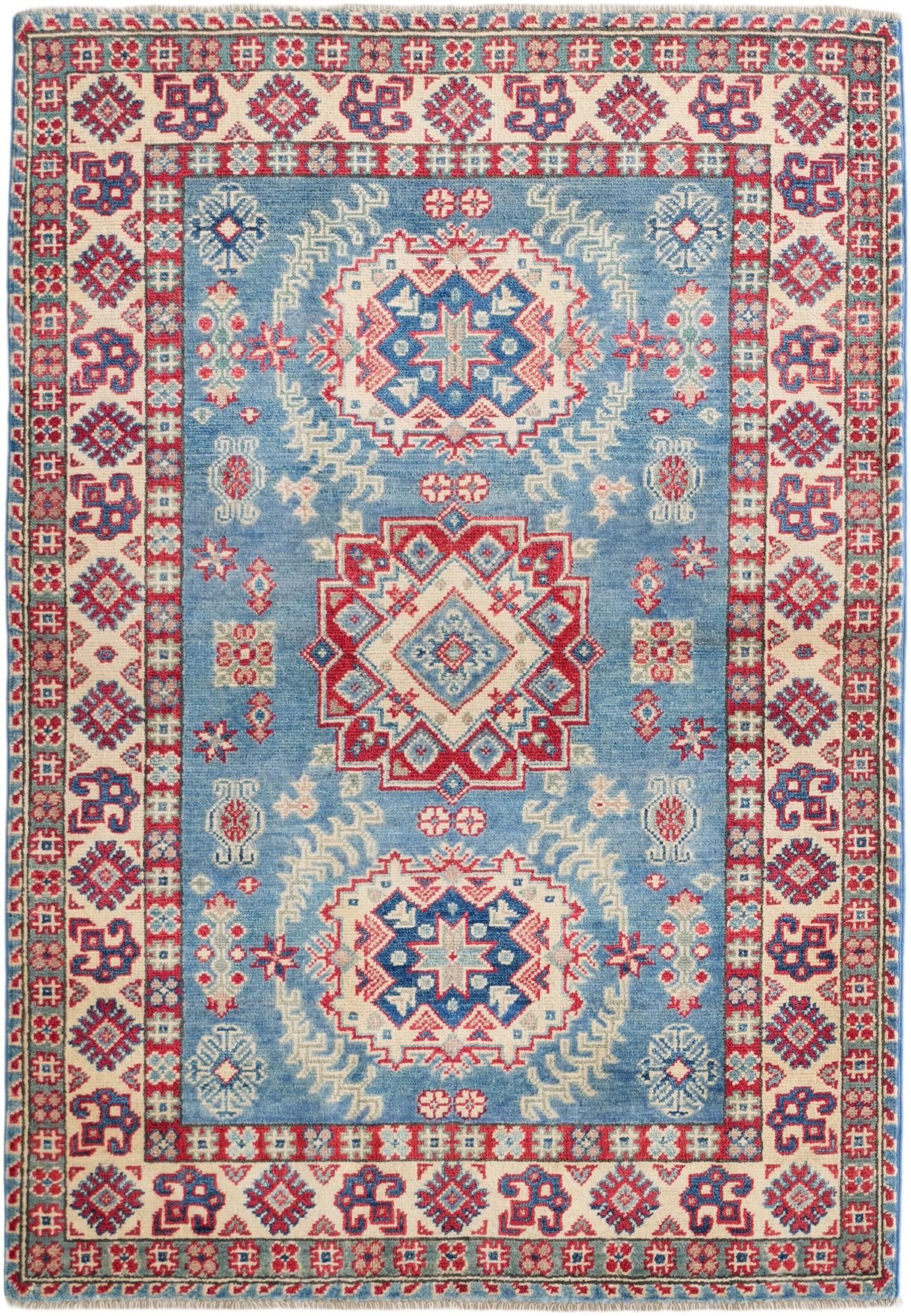 3' 5 x 5' Hand Knotted Kazak Rug