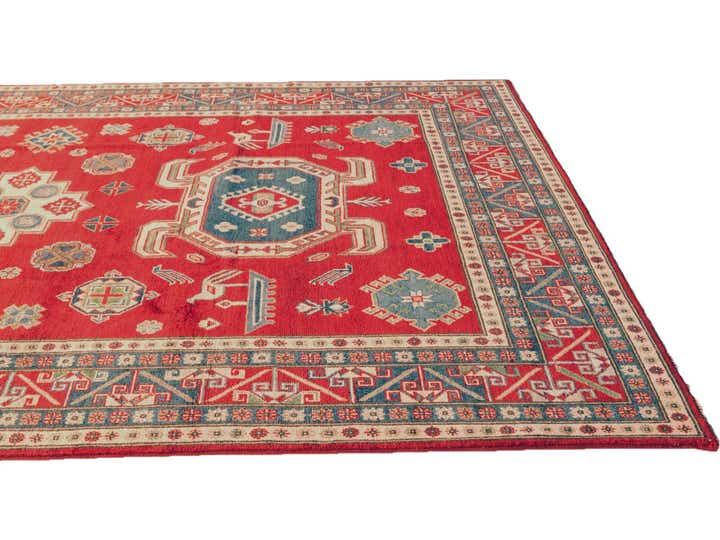 6' 8 x 9' 9 Hand Knotted Kazak Rug