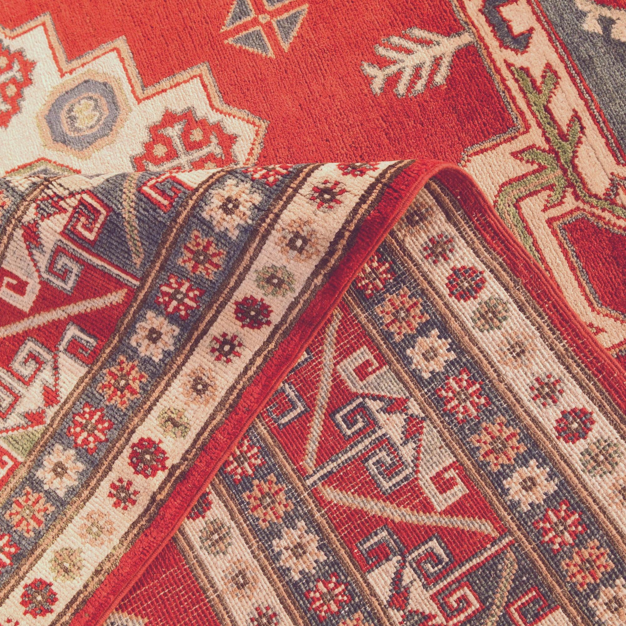 6' 8 x 9' 9 Hand Knotted Kazak Rug