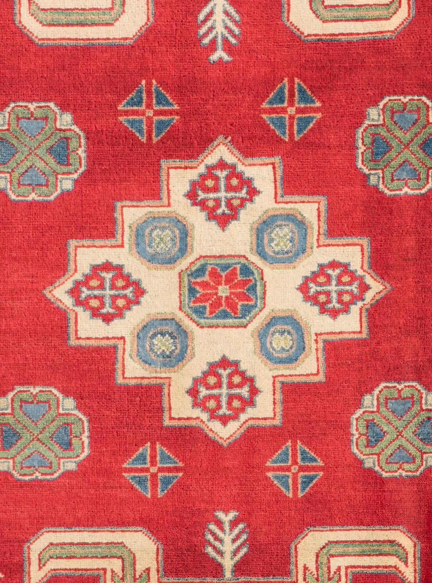 6' 8 x 9' 9 Hand Knotted Kazak Rug