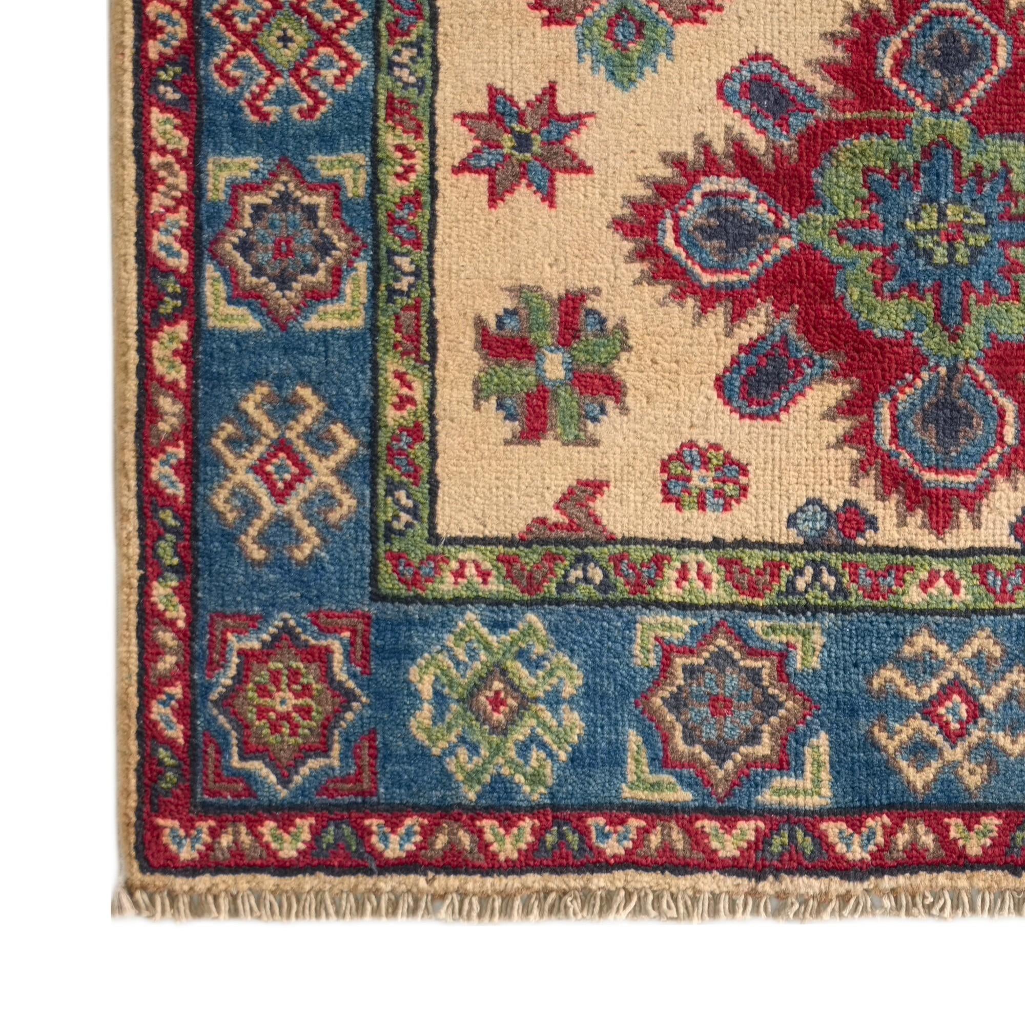 Detail image 7 of 10: 2' 7 x 4' Hand Knotted Kazak Rug