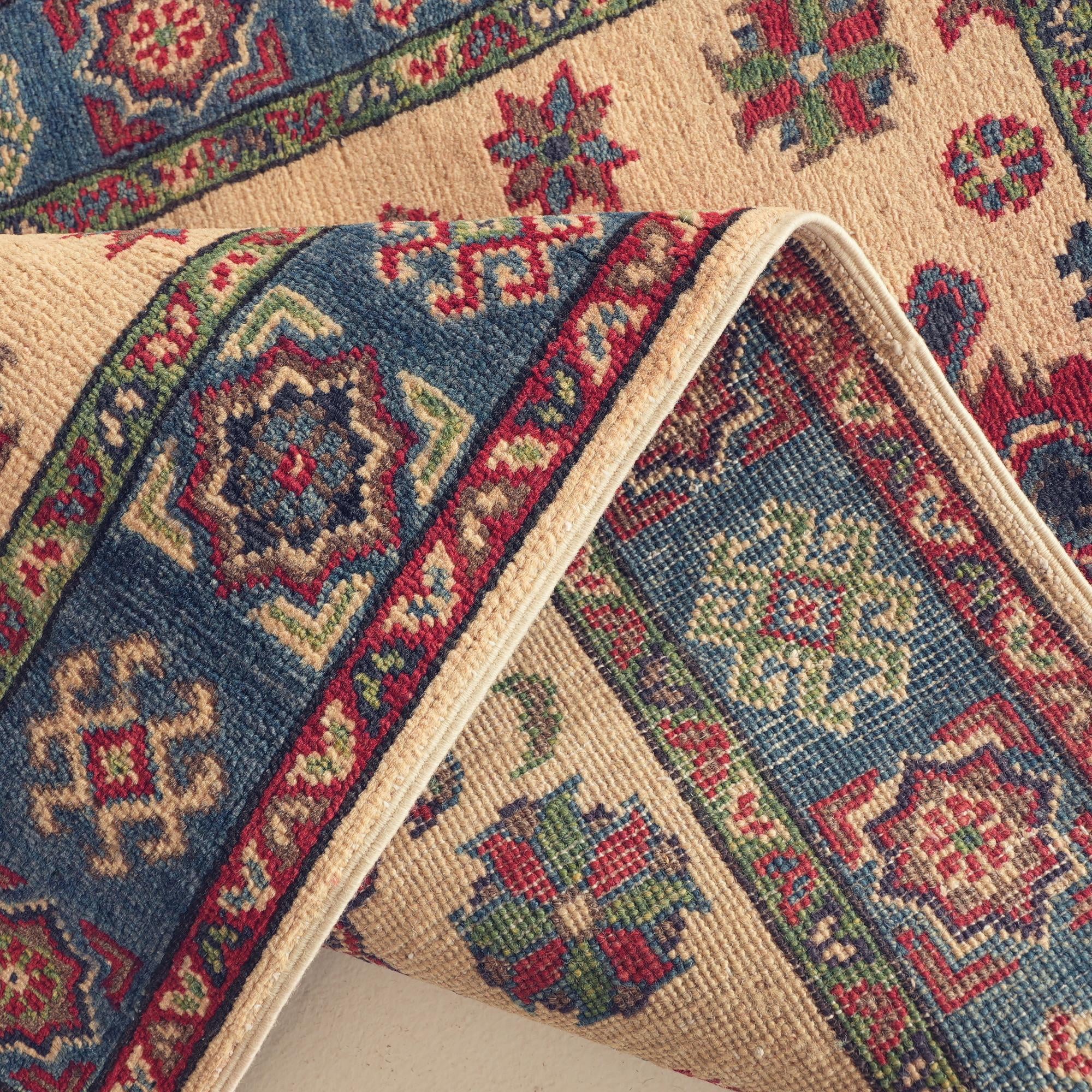 Detail image 8 of 10: 2' 7 x 4' Hand Knotted Kazak Rug