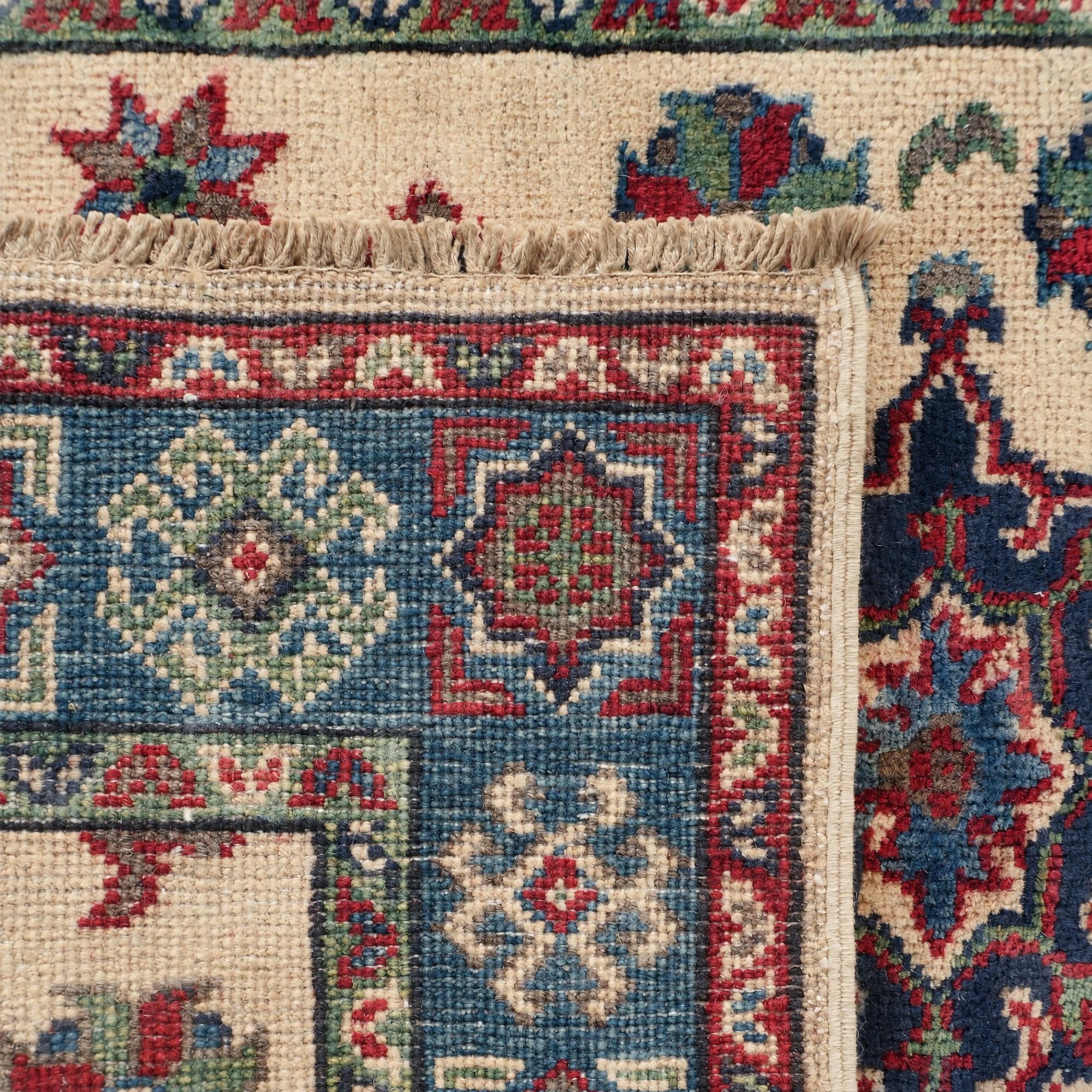 80cm x 120cm Handgeknüpft Kazak Teppich