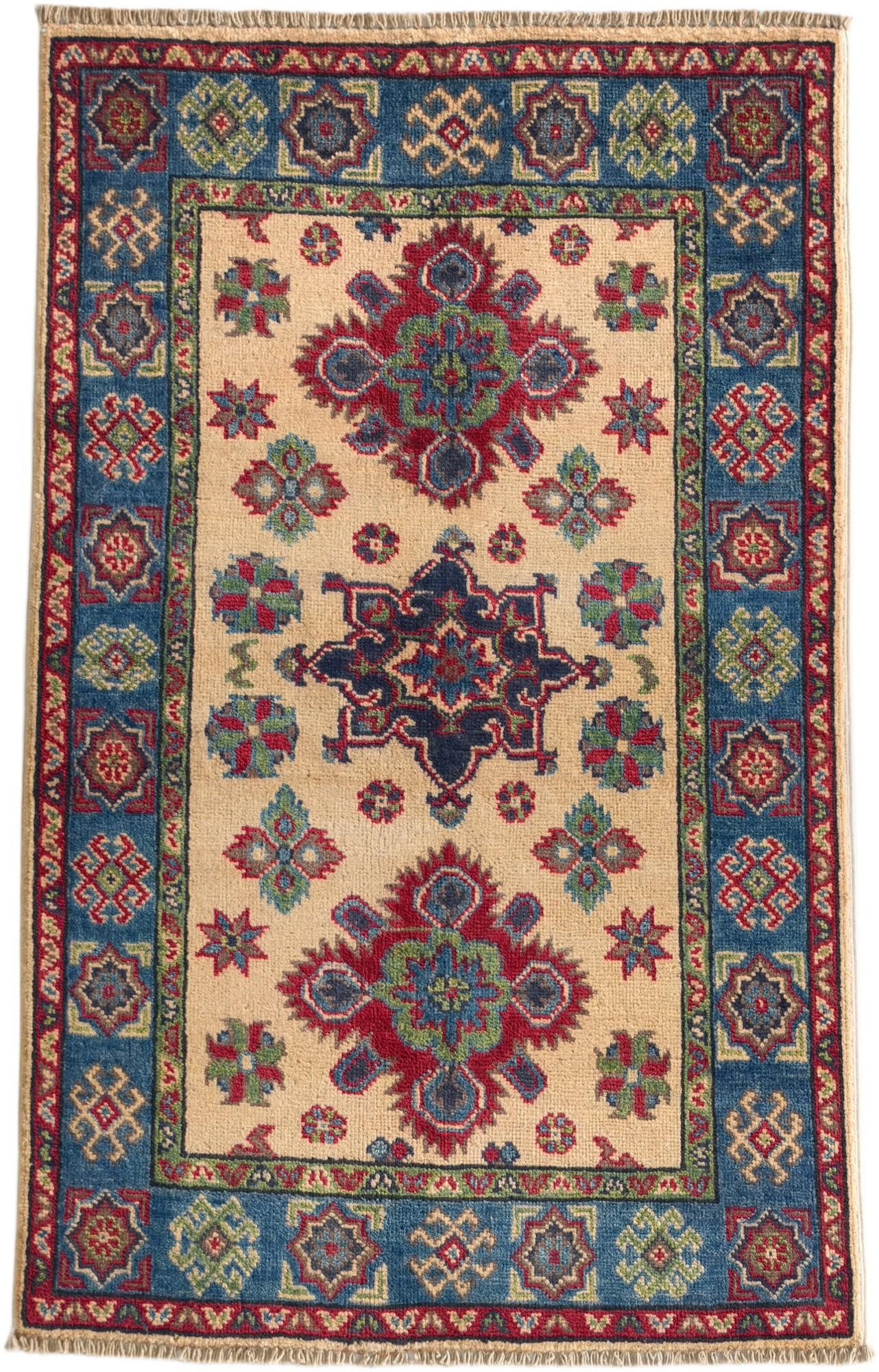 Detail image 2 of 10: 2' 7 x 4' Hand Knotted Kazak Rug