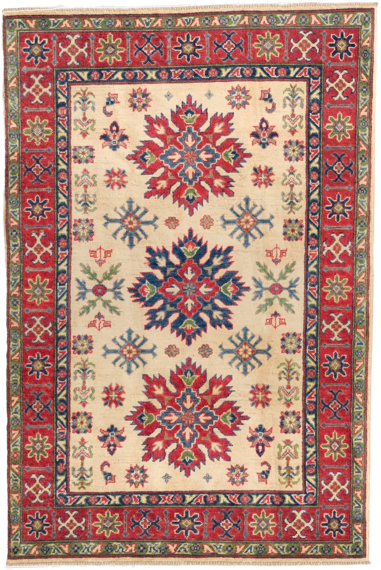 4' x 5' 11 Hand Knotted Kazak Rug