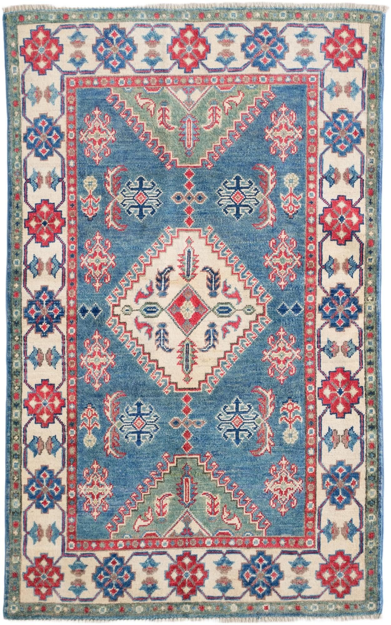 3' 3 x 5' 2 Hand Knotted Kazak Rug