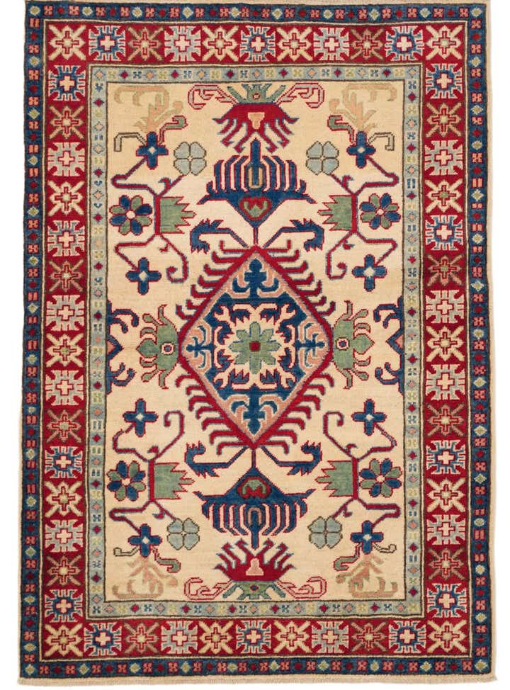 3' 7 x 5' Hand Knotted Kazak Rug