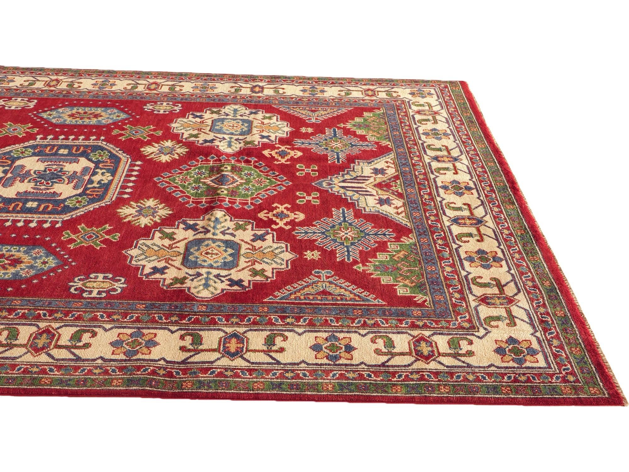 Detail image 6 of 10: 6' 7 x 9' 9 Hand Knotted Kazak Rug