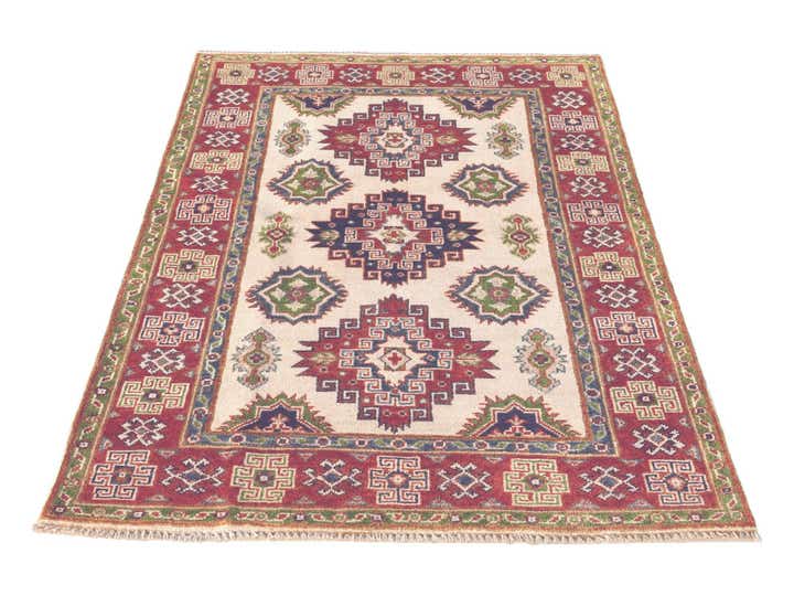 3' 3 x 4' 11 Hand Knotted Kazak Rug