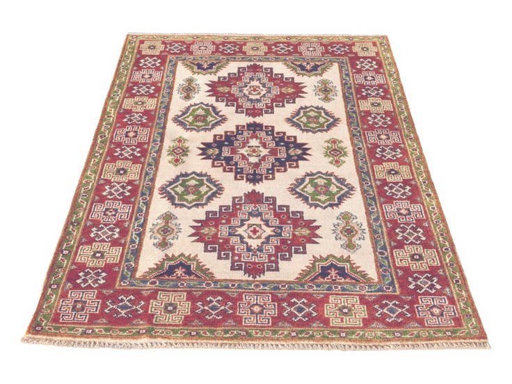 Detail image of 3' 3 x 4' 11 Hand Knotted Kazak Rug