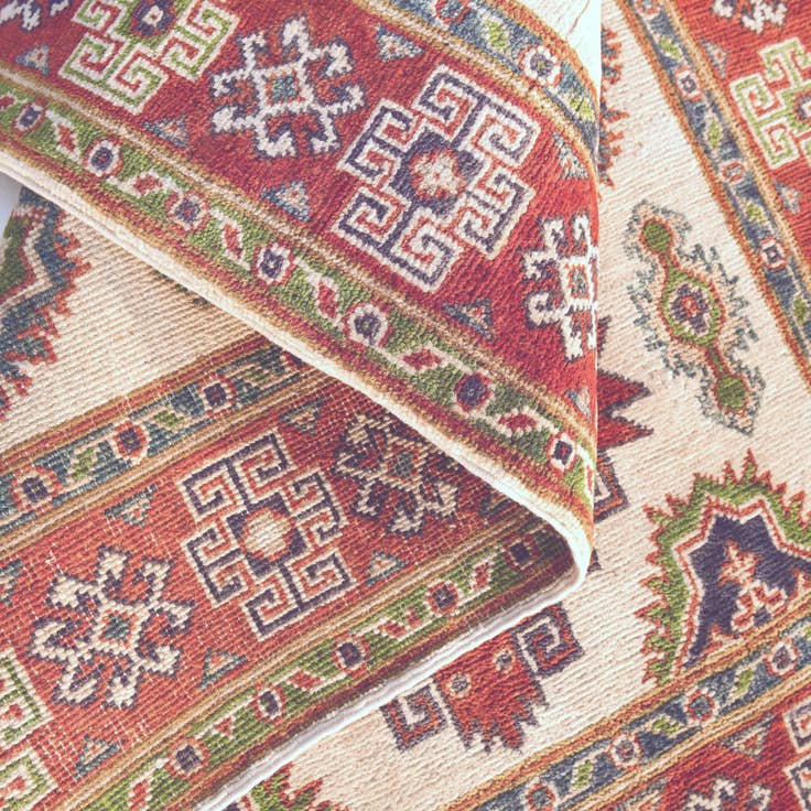 Detail image of 3' 3 x 4' 11 Hand Knotted Kazak Rug