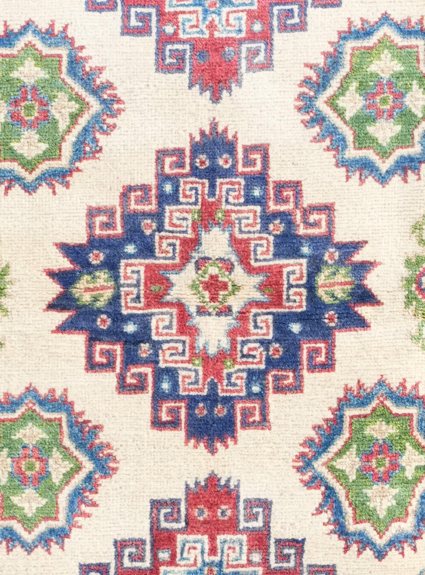 3' 3 x 4' 11 Hand Knotted Kazak Rug