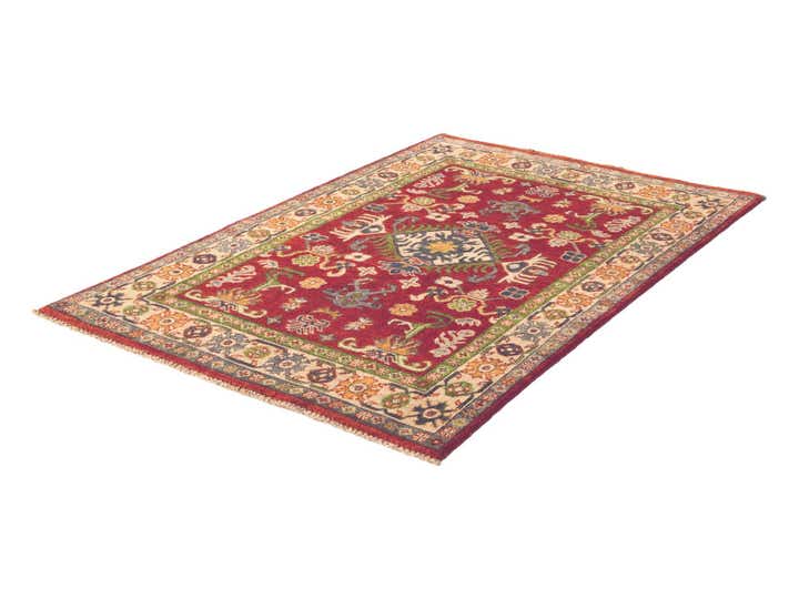 3' 4 x 4' 11 Hand Knotted Kazak Rug