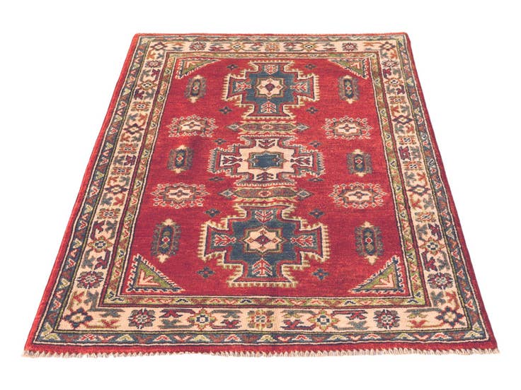 Detail image of 3' 1 x 4' 2 Hand Knotted Kazak Rug