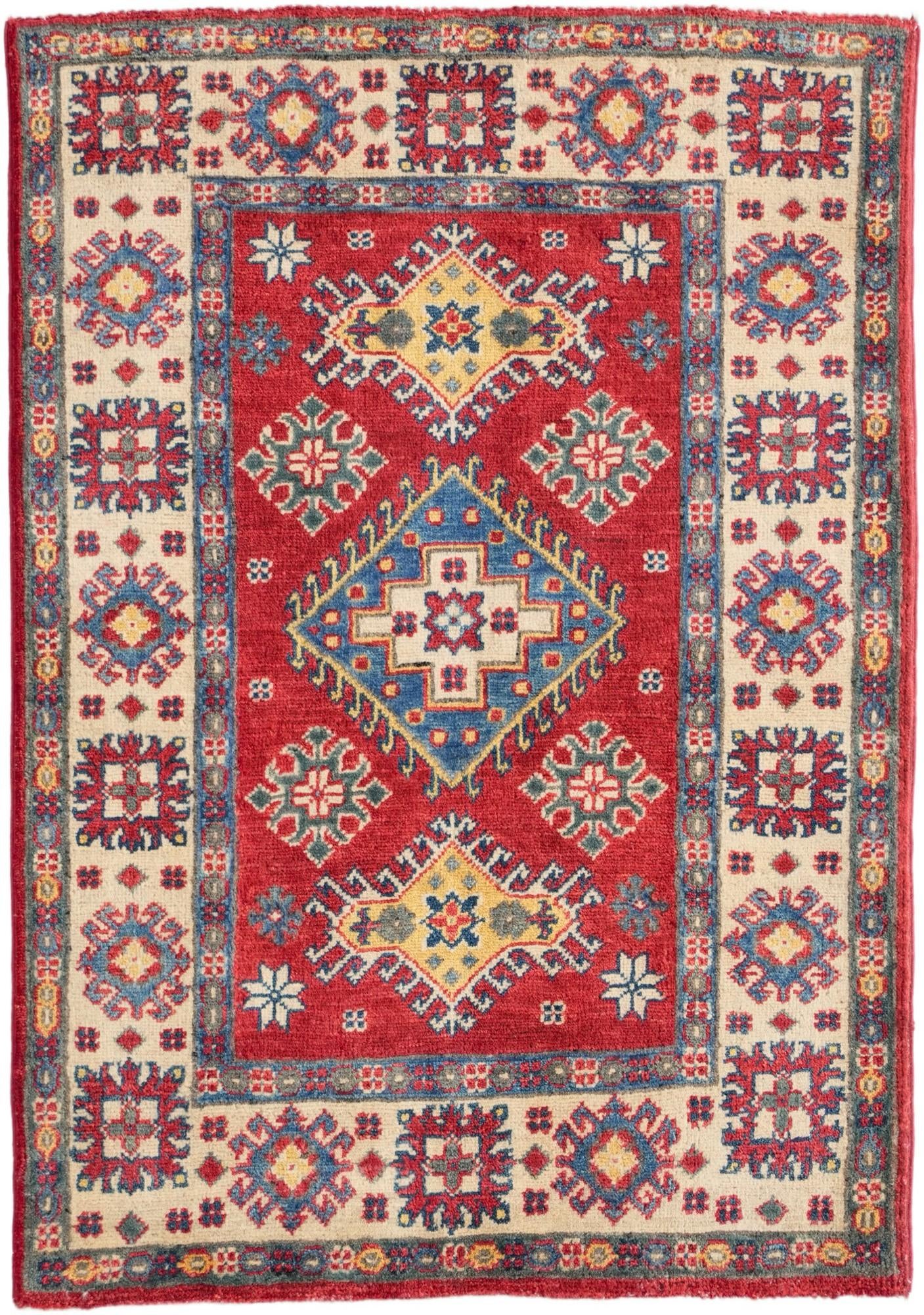2' 9 x 4' Hand Knotted Kazak Rug