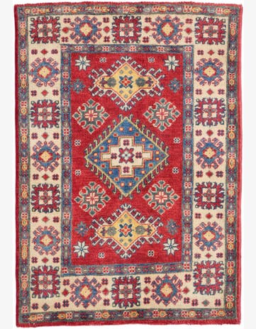2' 9 x 4' Hand Knotted Kazak Rug