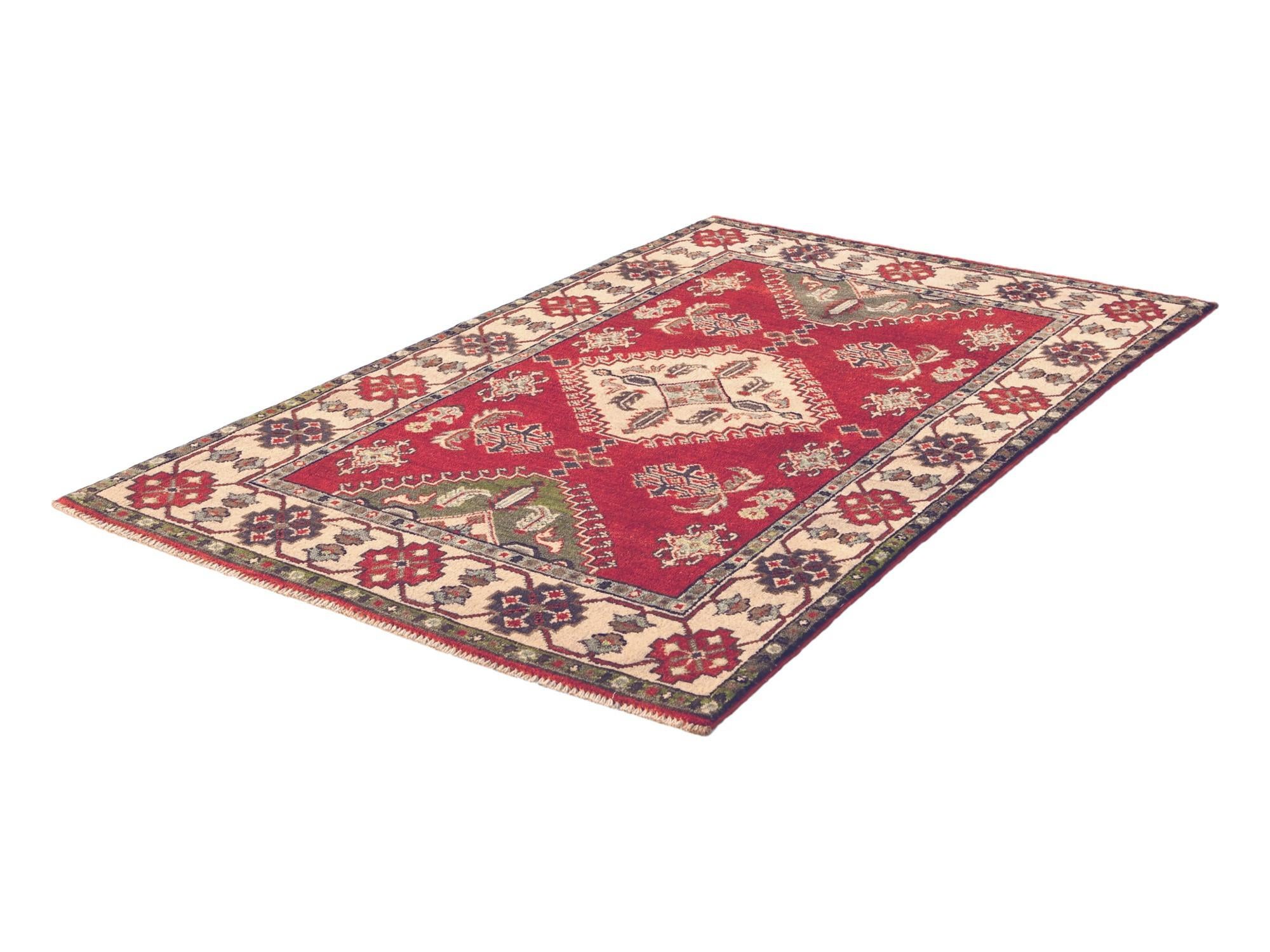 3' 2 x 4' 10 Hand Knotted Kazak Rug