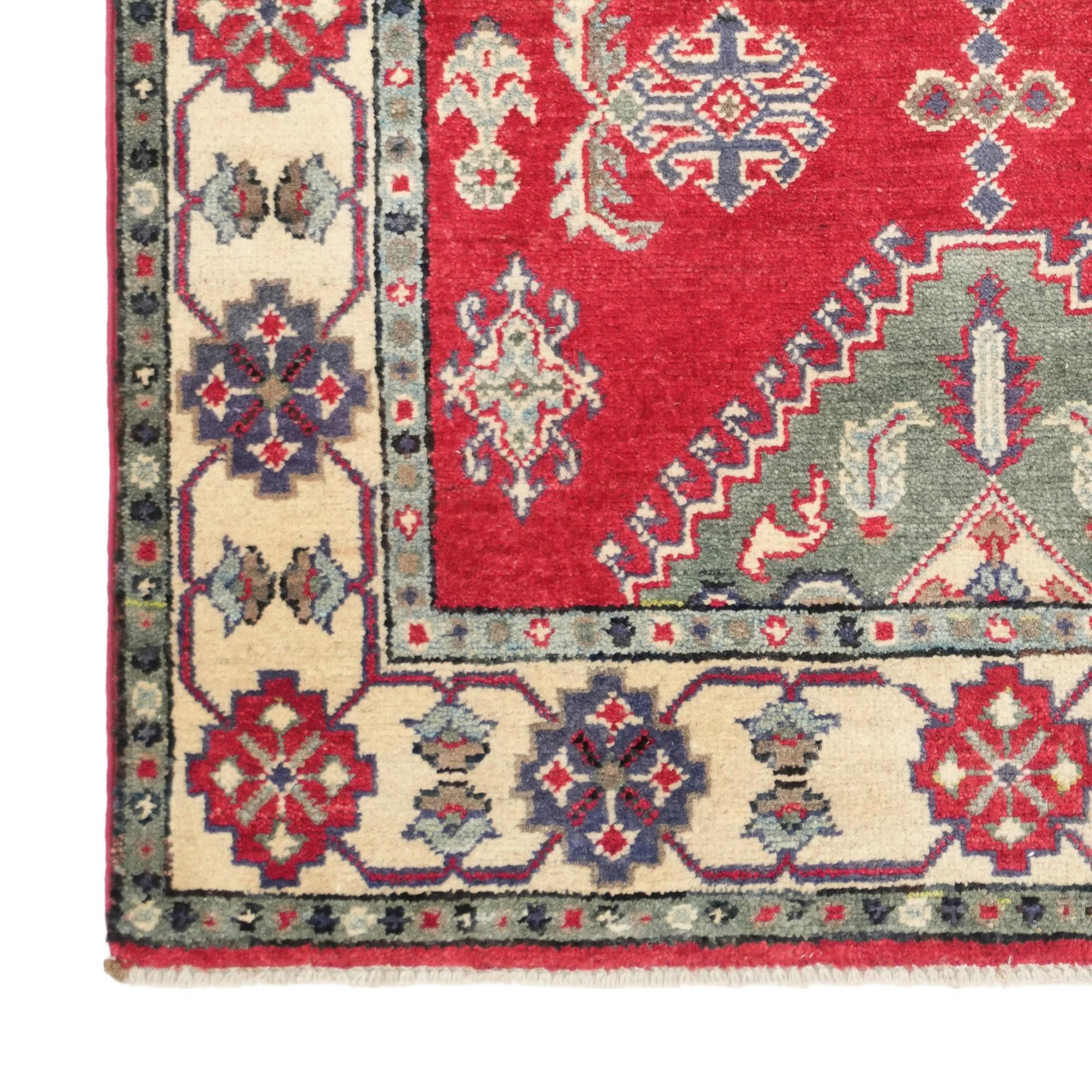 95cm x 145cm Handgeknüpft Kazak Teppich
