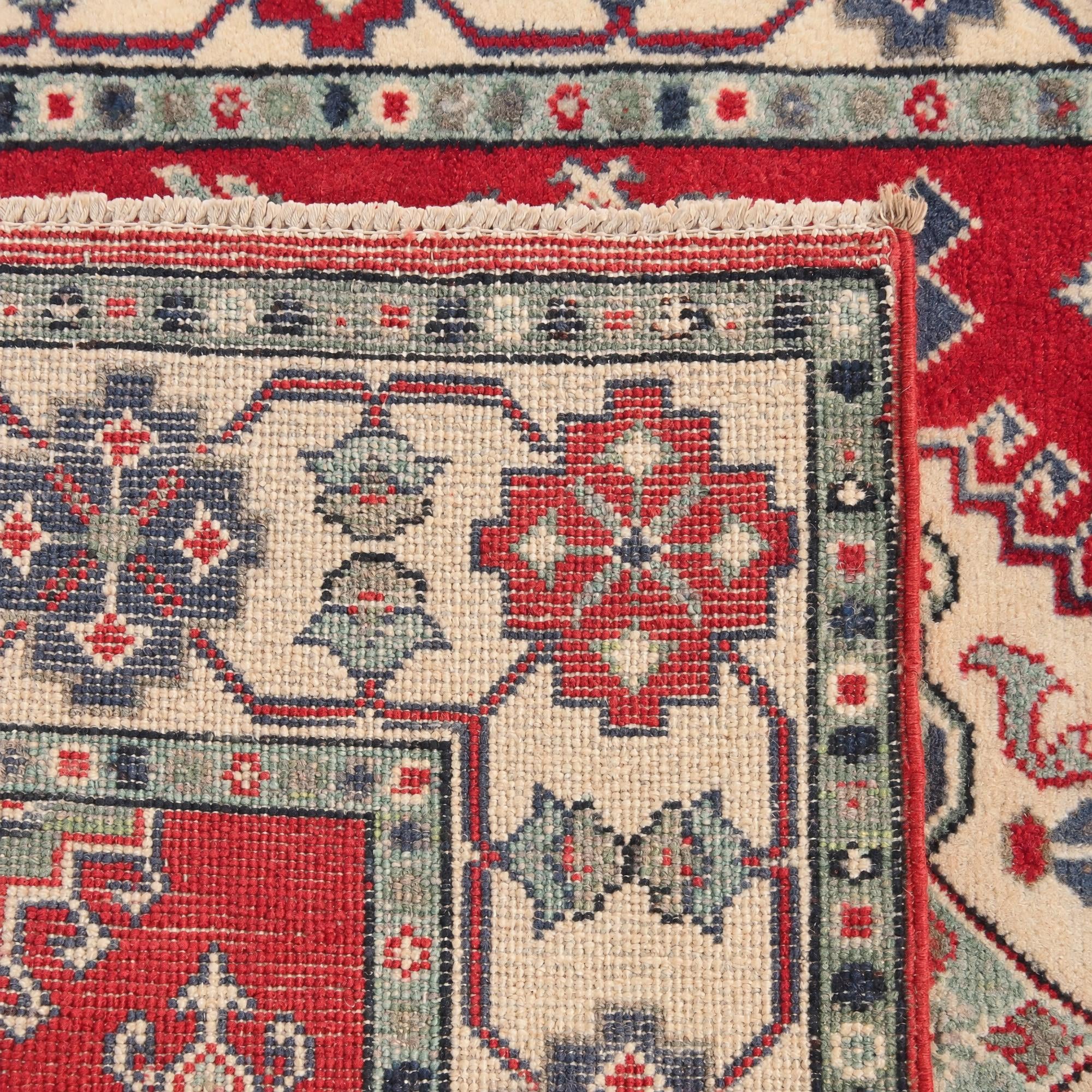 95cm x 145cm Handgeknüpft Kazak Teppich