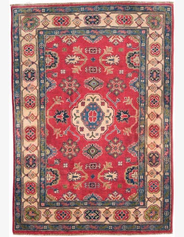 4' x 5' 9 Hand Knotted Kazak Rug