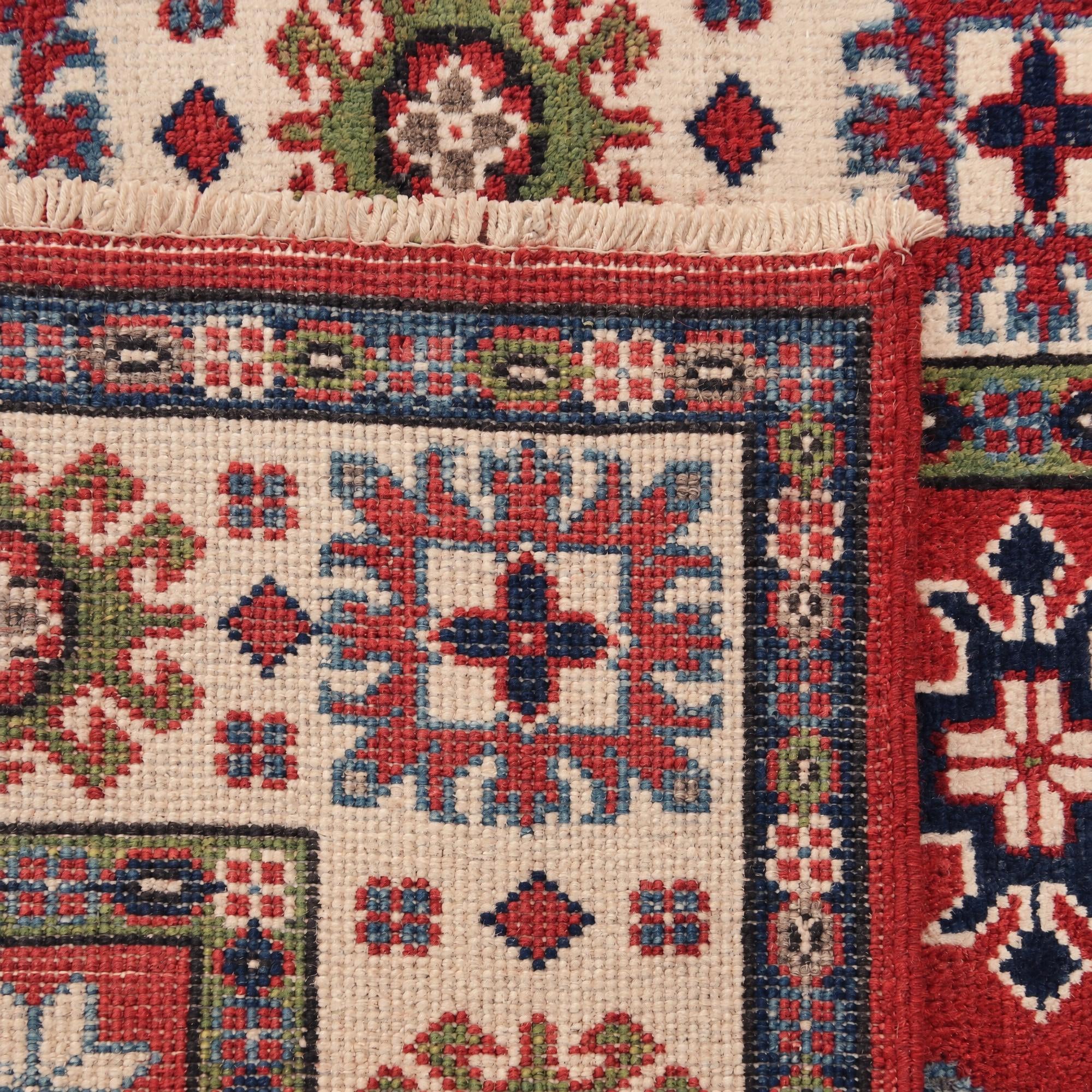 90cm x 120cm Hand Knotted Kazak Rug