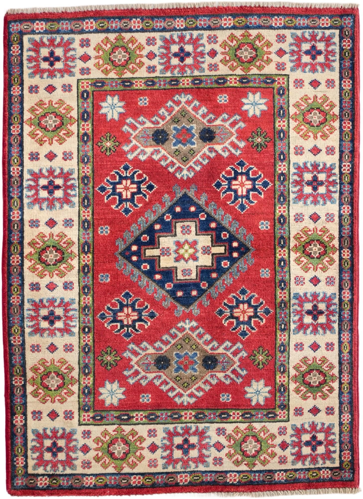 2' 11 x 4' Hand Knotted Kazak Rug