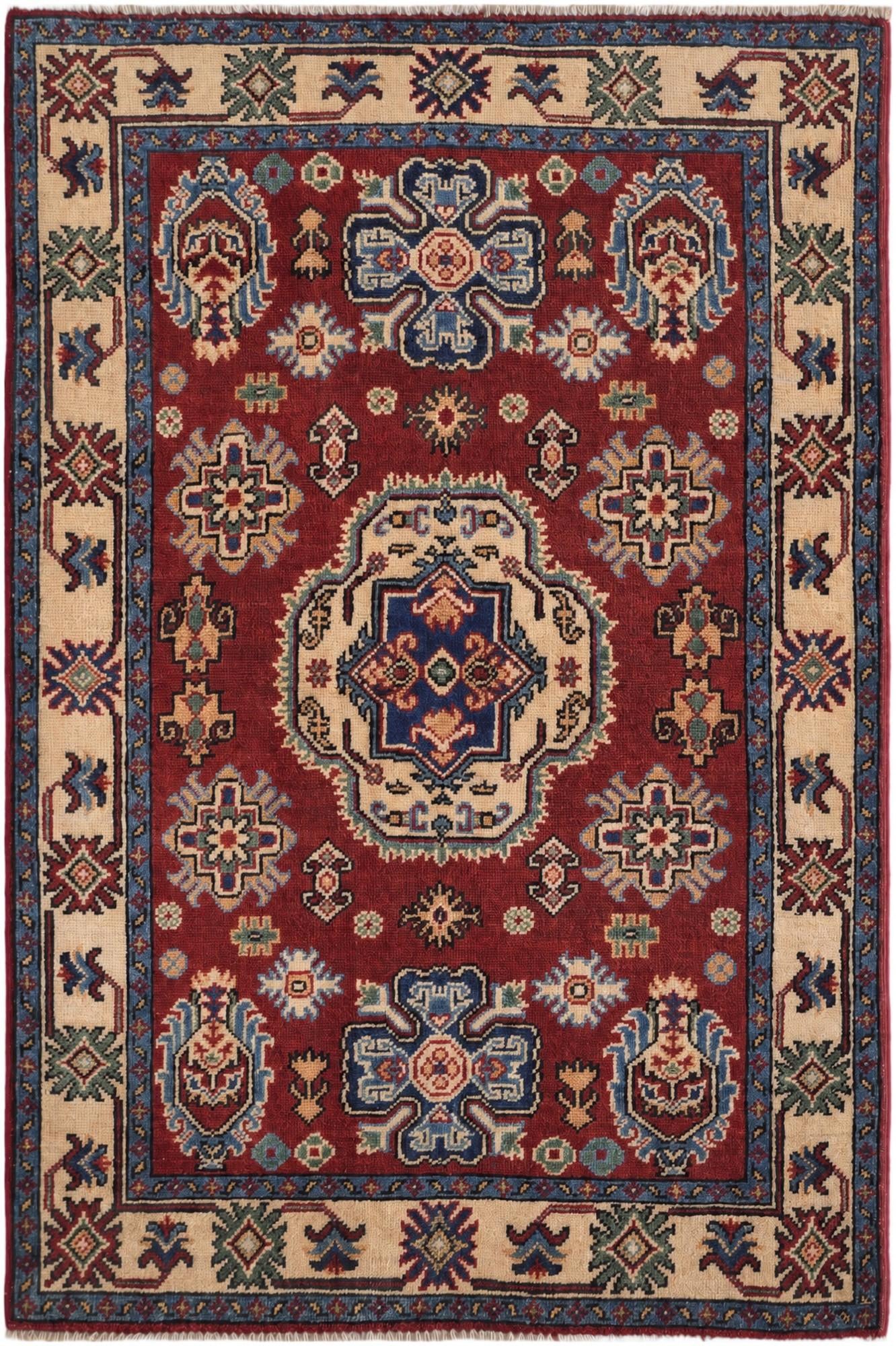 3' 4 x 5' Hand Knotted Kazak Rug
