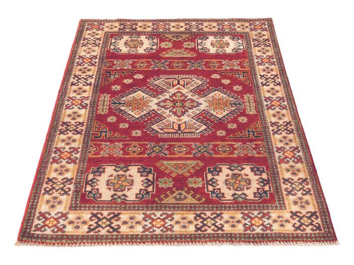 3' 5 x 4' 11 Hand Knotted Kazak Rug