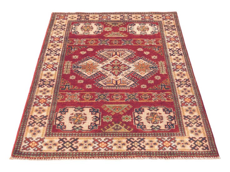 Detail image of 3' 5 x 4' 11 Hand Knotted Kazak Rug