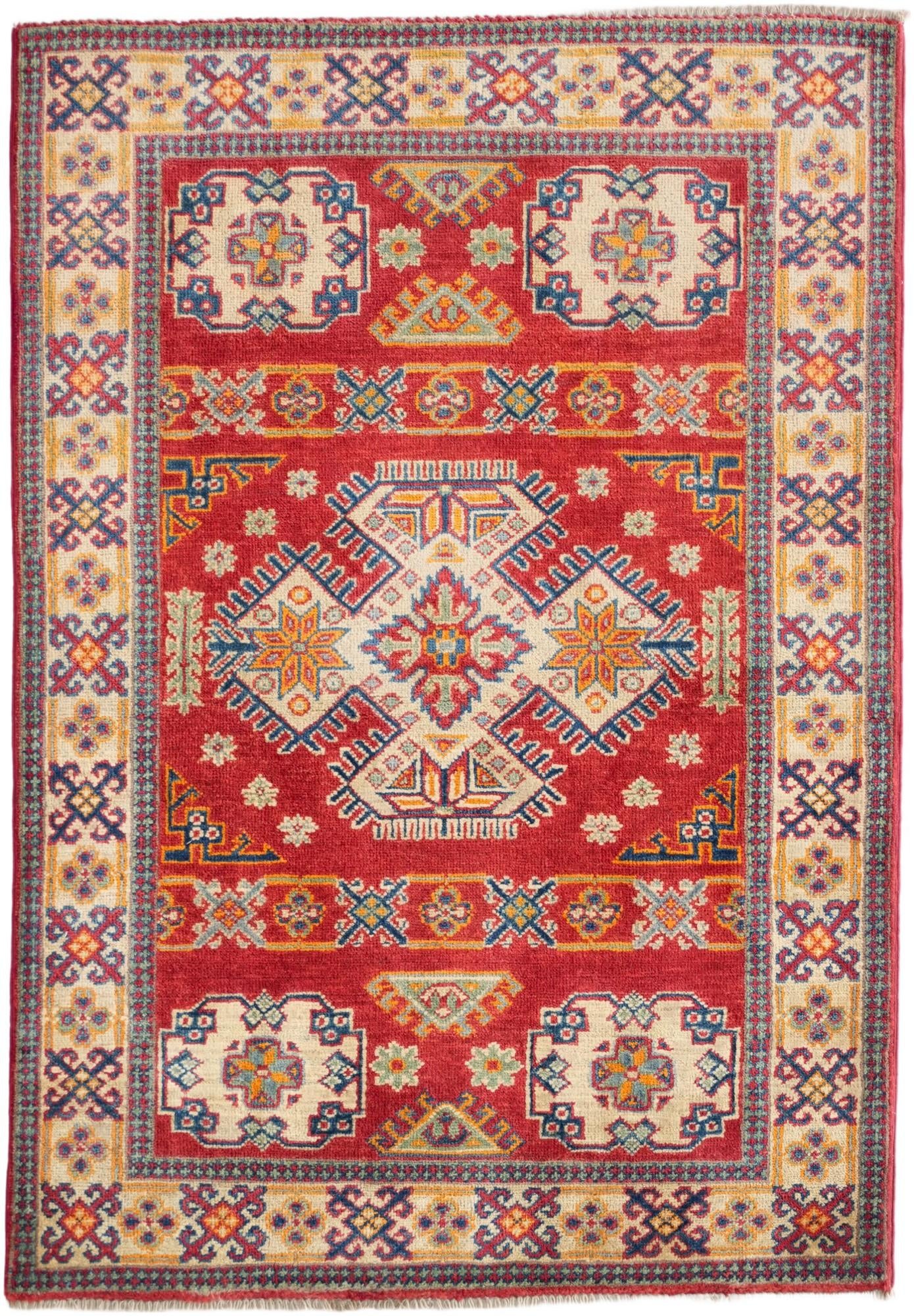 3' 5 x 4' 11 Hand Knotted Kazak Rug