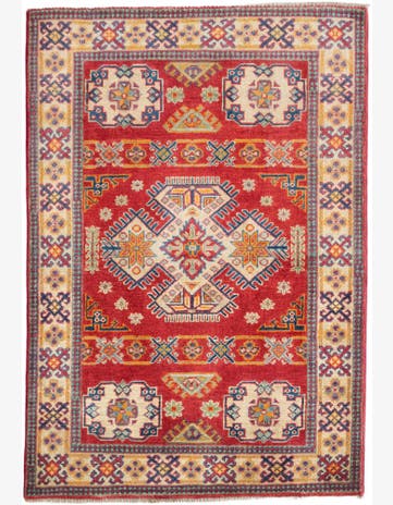 3' 5 x 4' 11 Hand Knotted Kazak Rug